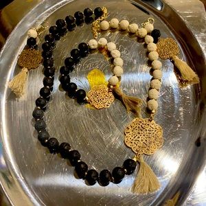 Lava stone necklace set